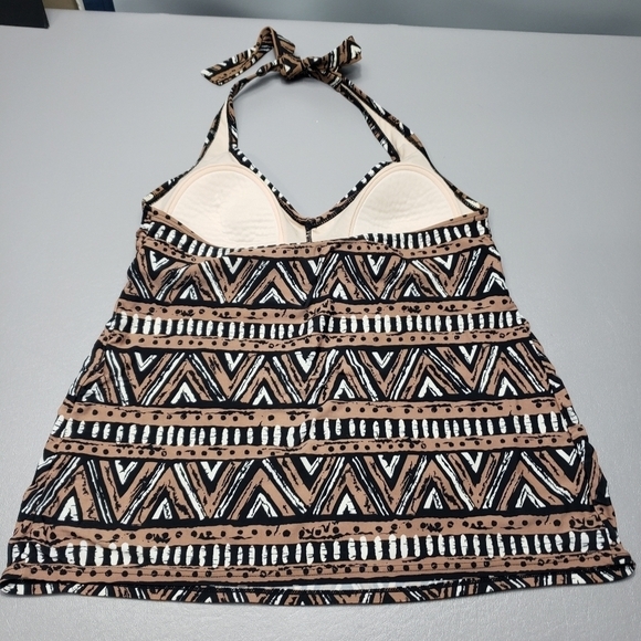 Motherhood maternity aztec halter tankini bathing suit top size S - Picture 5 of 8
